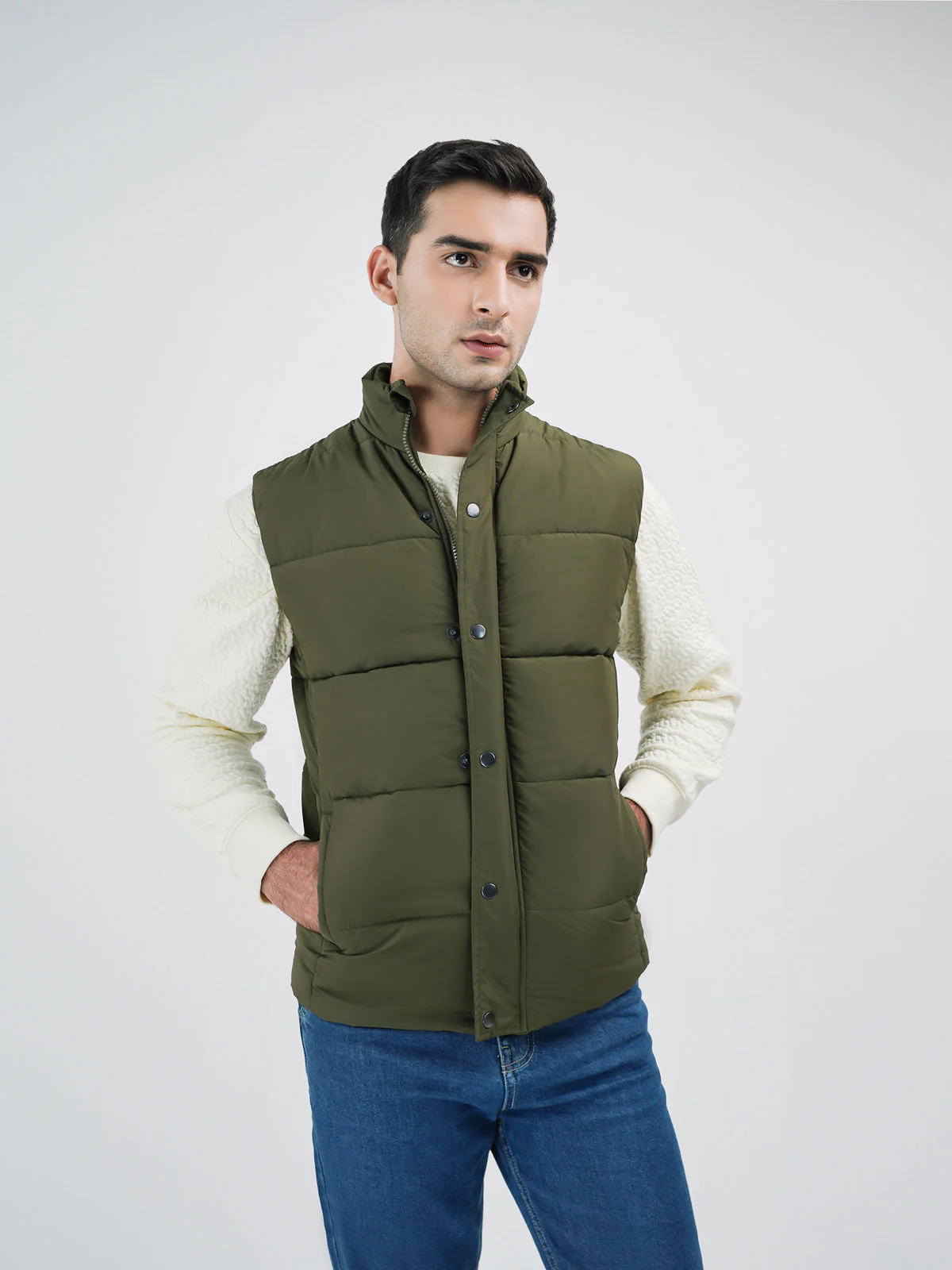 "MEROPE" Button Up Puffer Jacket - Image 2