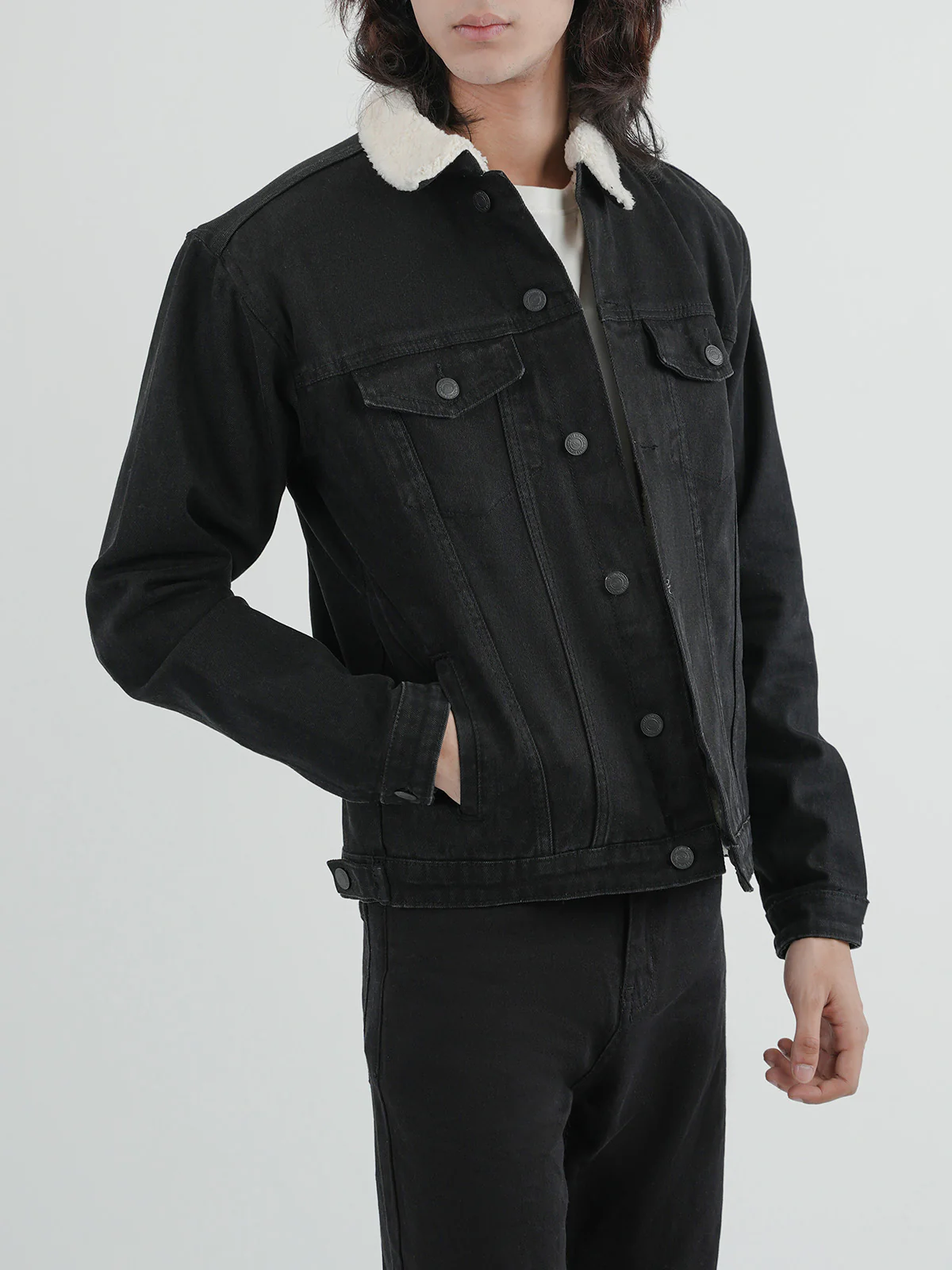 "NAHUATL" Regular Fit Denim Jacket - Image 4