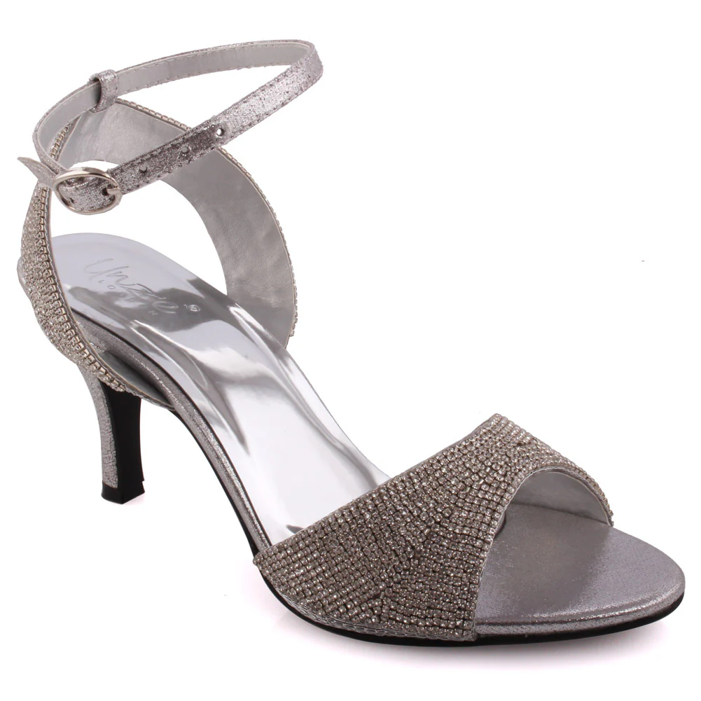 New Women “ROSA” Embellished Kitten Heel Sandals