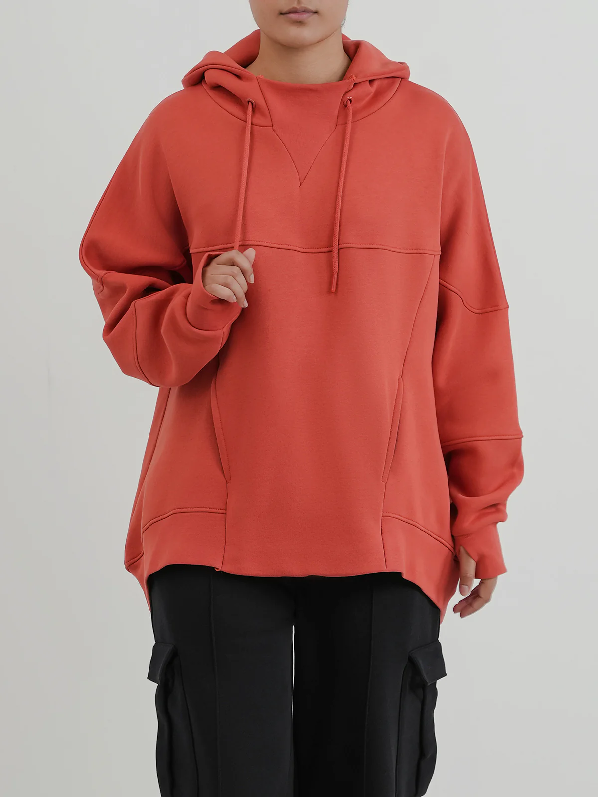 "NHUCHA" Trendy Cut &amp; Sew Fleece Hoodie