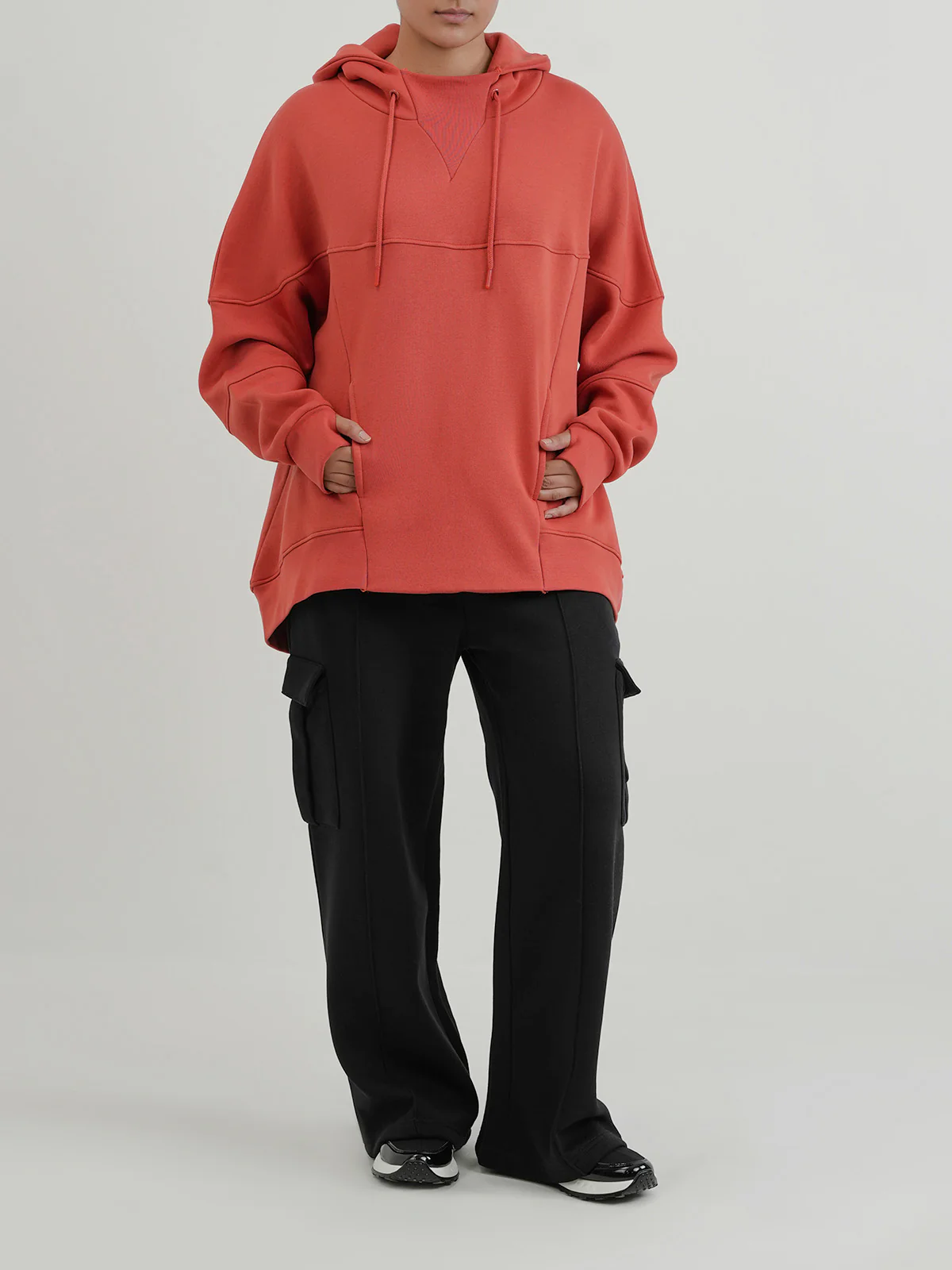 "NHUCHA" Trendy Cut &amp; Sew Fleece Hoodie - Image 2