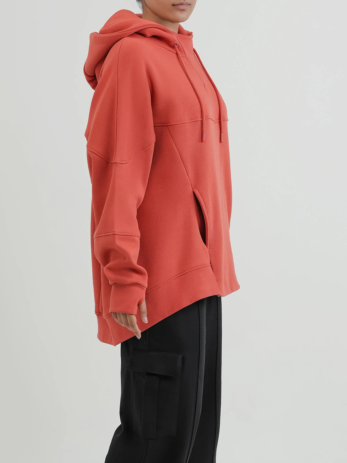 "NHUCHA" Trendy Cut &amp; Sew Fleece Hoodie - Image 3