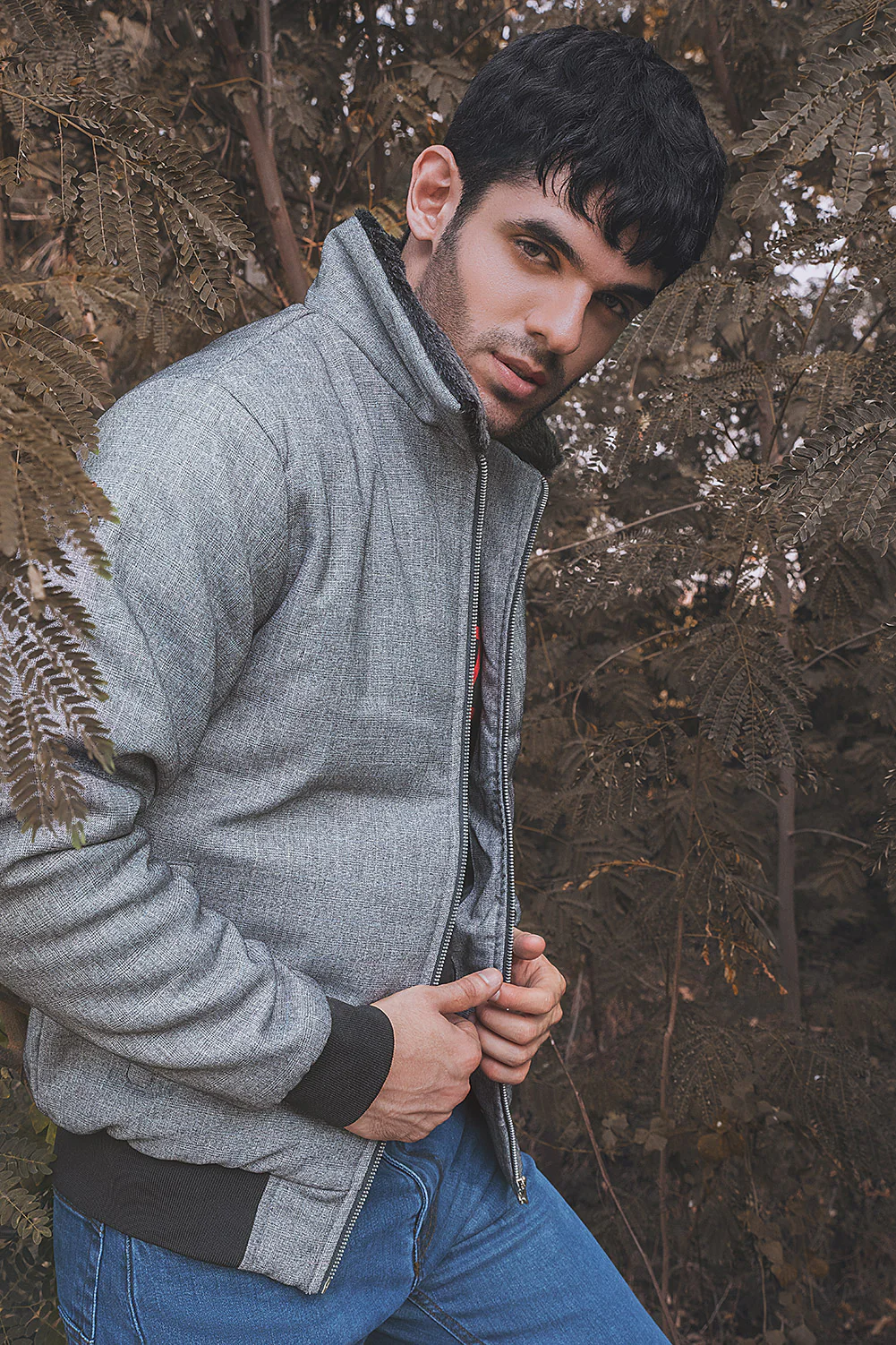"PEAKY" Winter Warm Fur Collar Trucker Jacket - Image 5