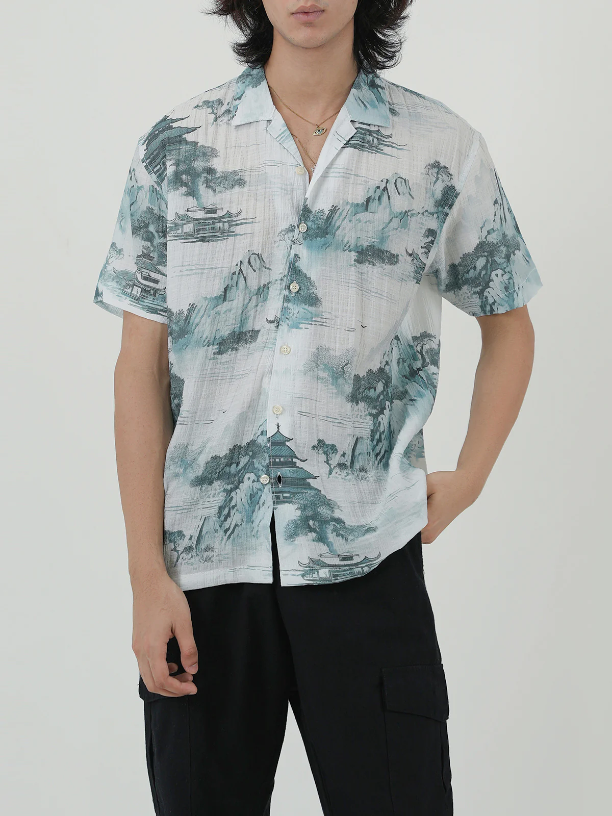 "POURIA" Printed Regular Fit Casual Shirt