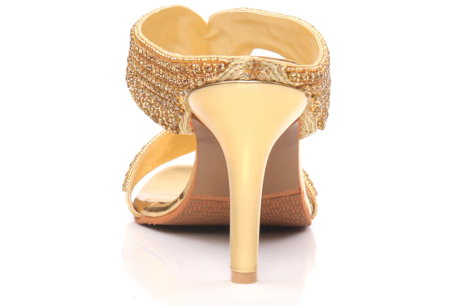 Rhinestone Open-toe Bridal Slip-0n - Image 2