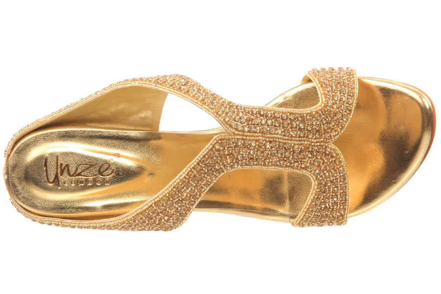 Rhinestone Open-toe Bridal Slip-0n - Image 4