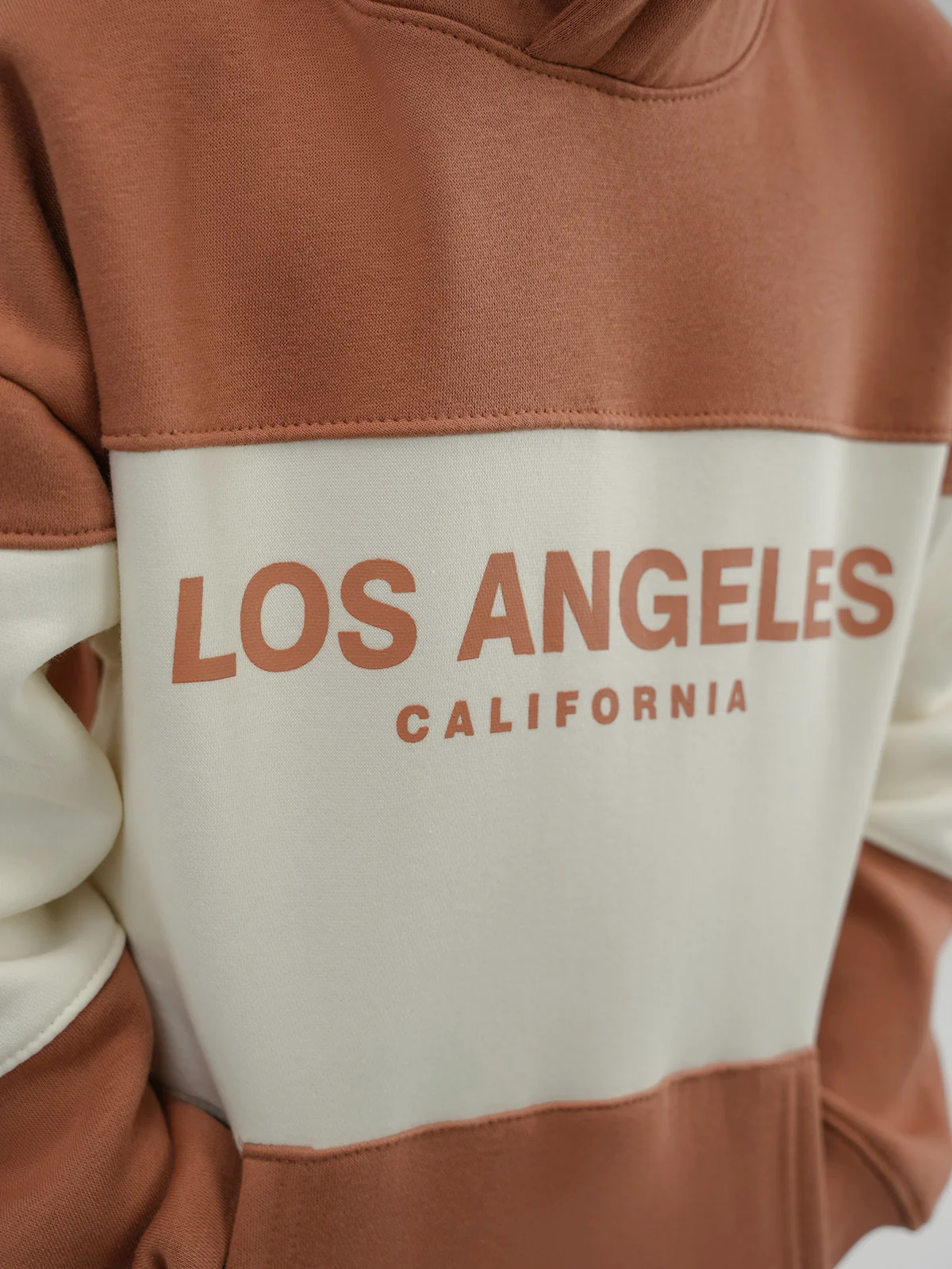 "RIQUIN" Cut &amp; Sew Fleece Hoodie - Image 4