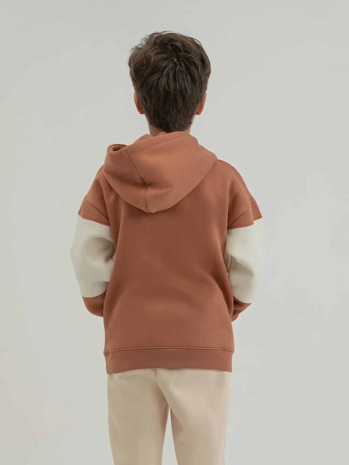 "RIQUIN" Cut &amp; Sew Fleece Hoodie - Image 5