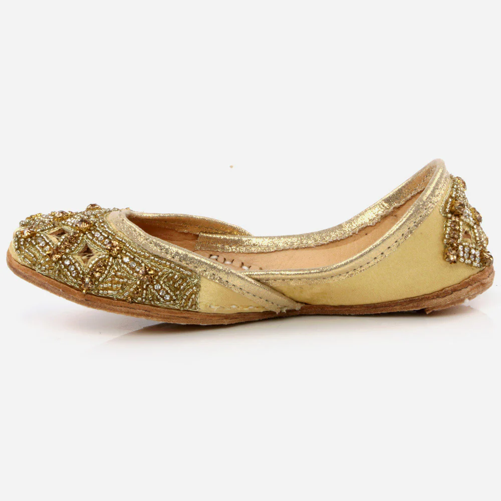 Shalimar Baby Infants Crystals Diamantes Traditional Indian Handmade Leather Khussa Jutti Mojari Children Pumps Shoes Size 1-13 UK Child - Image 3