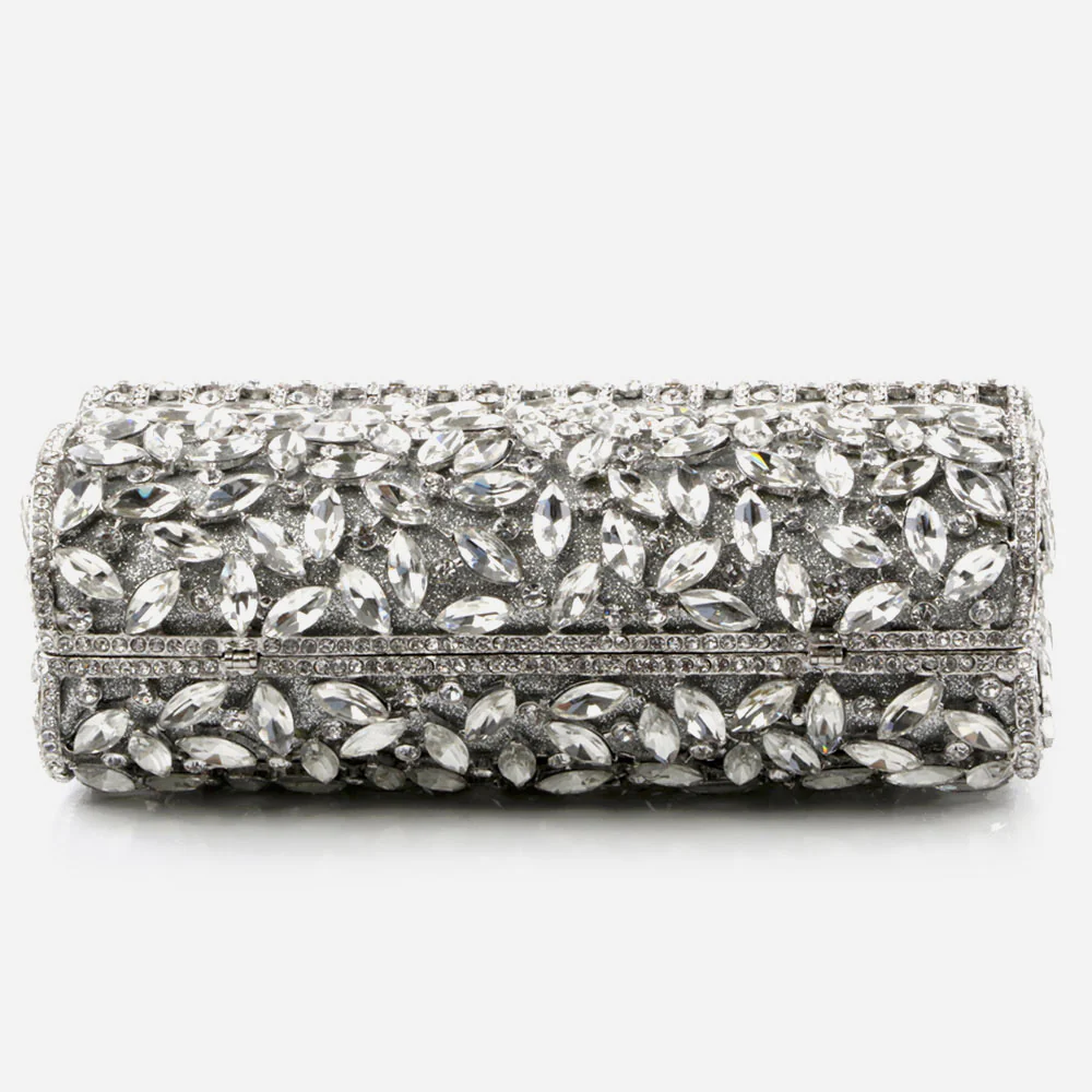 Shalimar Womens Ladies Crystals Diamantic High Fashion Wedding Party Prom Evening Clutch Bridal Handbag Party Purse - Image 2