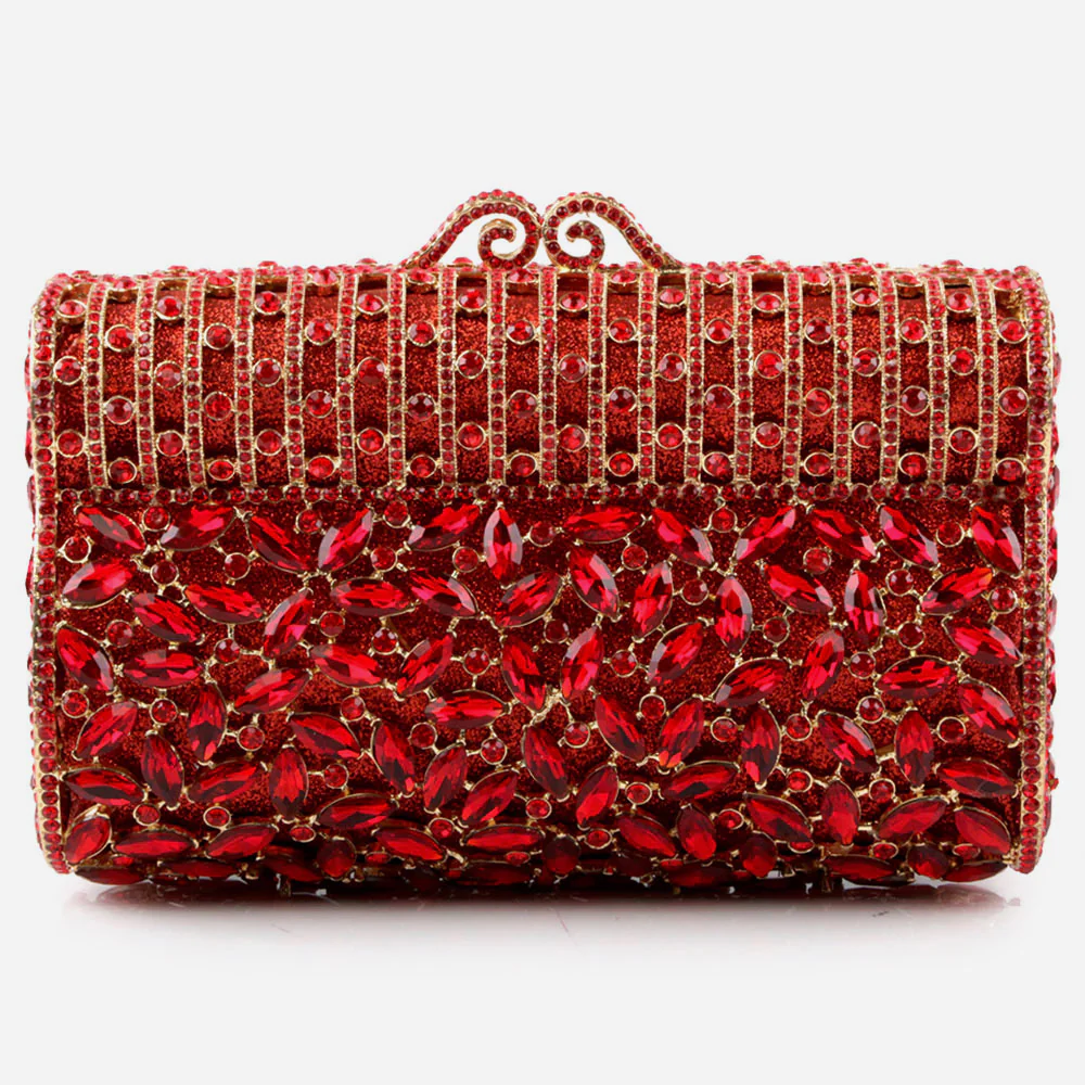 Shalimar Womens Ladies Crystals Diamantic High Fashion Wedding Party Prom Evening Clutch Bridal Handbag Party Purse - Image 2