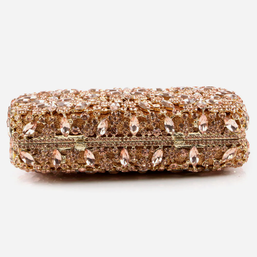 Shalimar Womens Ladies Glamrous Shimmery Crystals Wedding Party Prom Evening Clutch Bridal Handbag Party Purse - Image 2