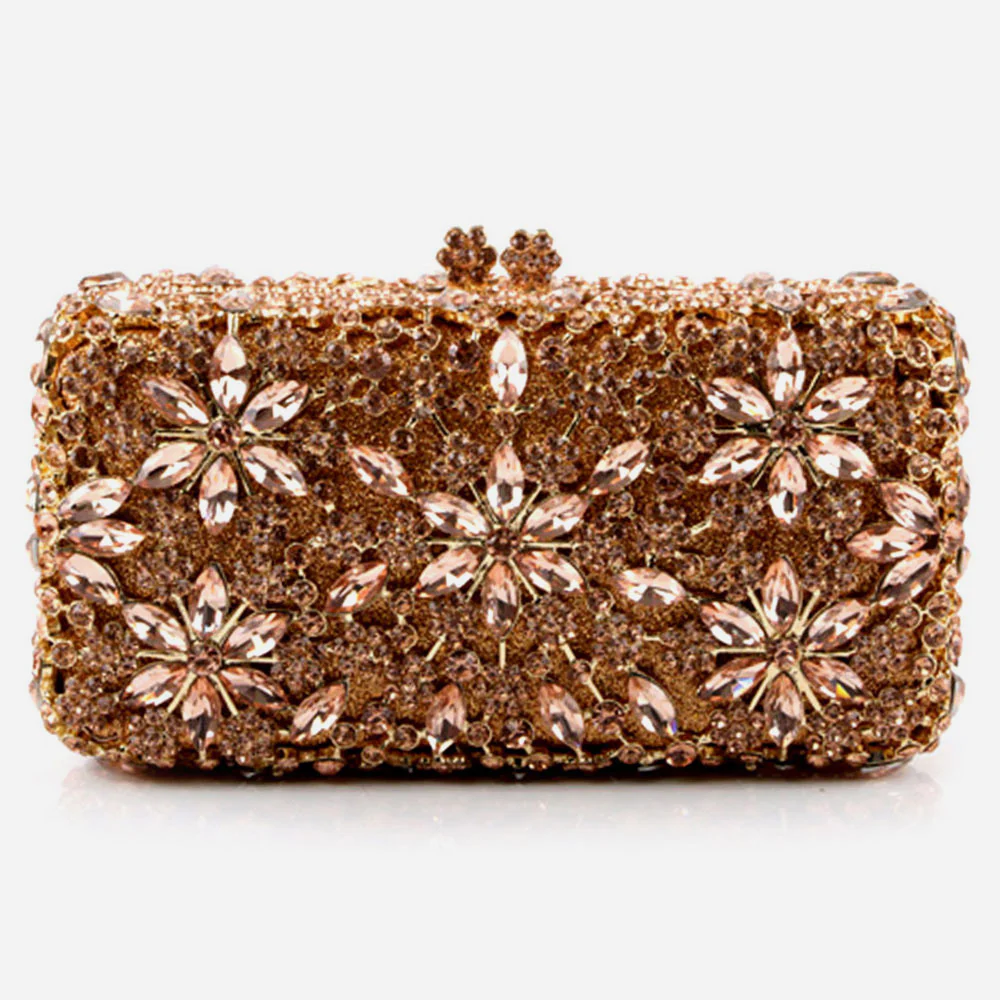 Shalimar Womens Ladies Glamrous Shimmery Crystals Wedding Party Prom Evening Clutch Bridal Handbag Party Purse - Image 3