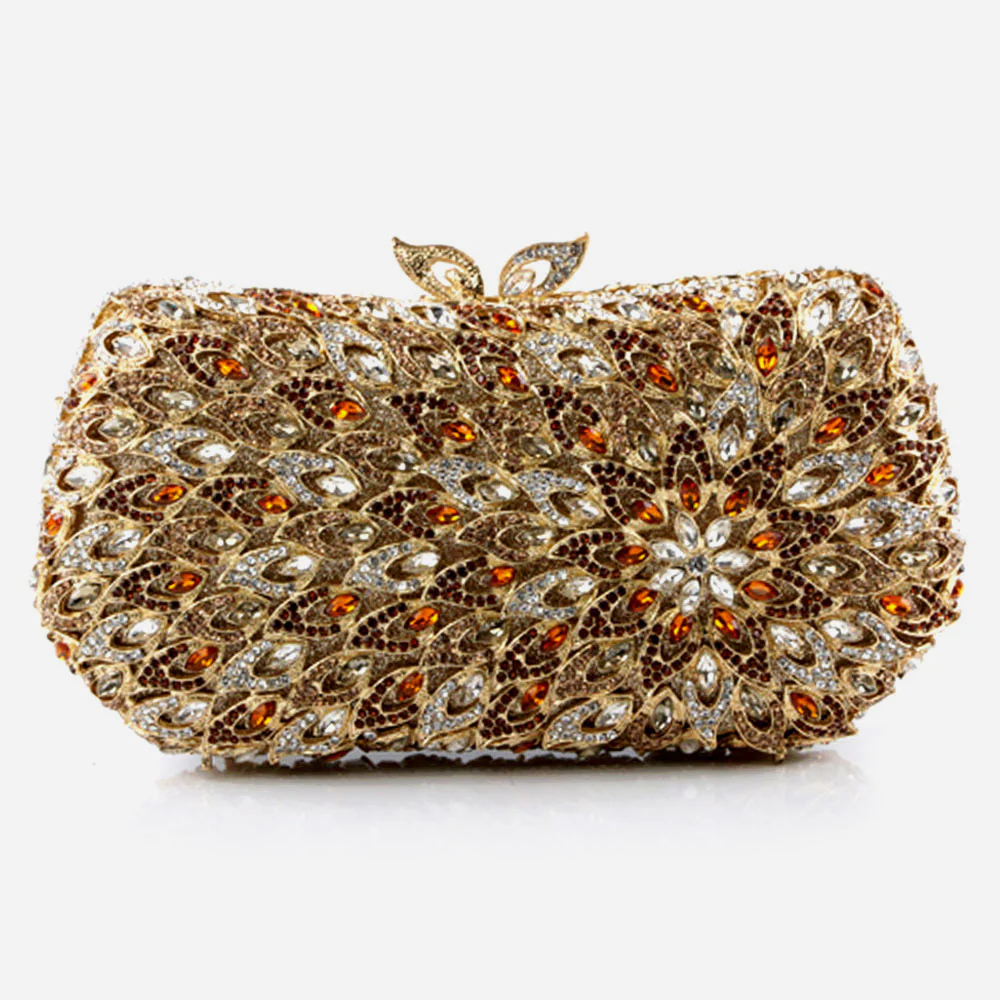 Shalimar Womens Ladies High Fashion Sparkle Diamante Hard Case Clutch Bridal Prom Evening Handbag Party Purse - Image 3