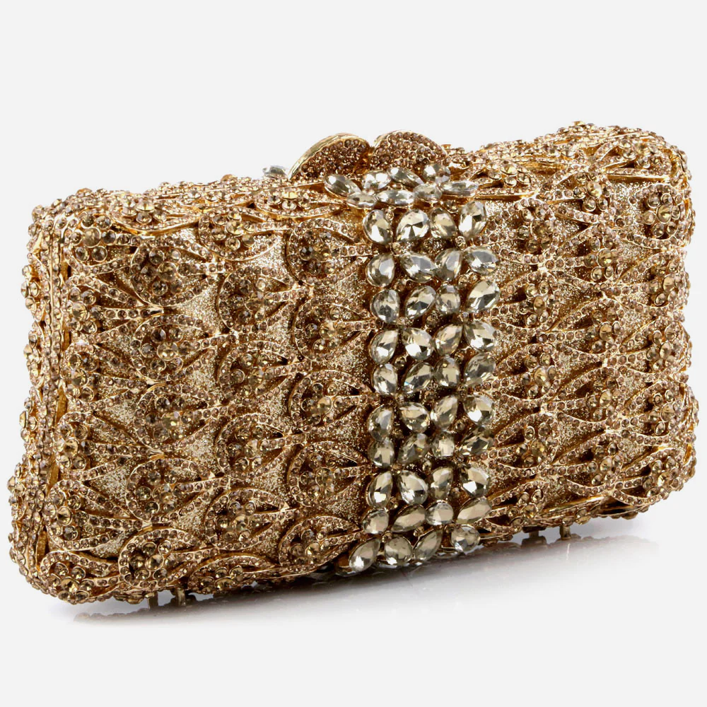 Shalimar Womens Ladies Rhinestone Sparkle Diamante Hard Case Clutch Bridal Prom Evening Handbag Party Purse
