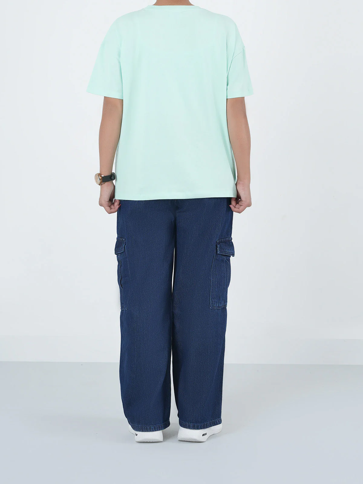 "SILVIA" Durable Plazo Fit Denim Pant - Image 4