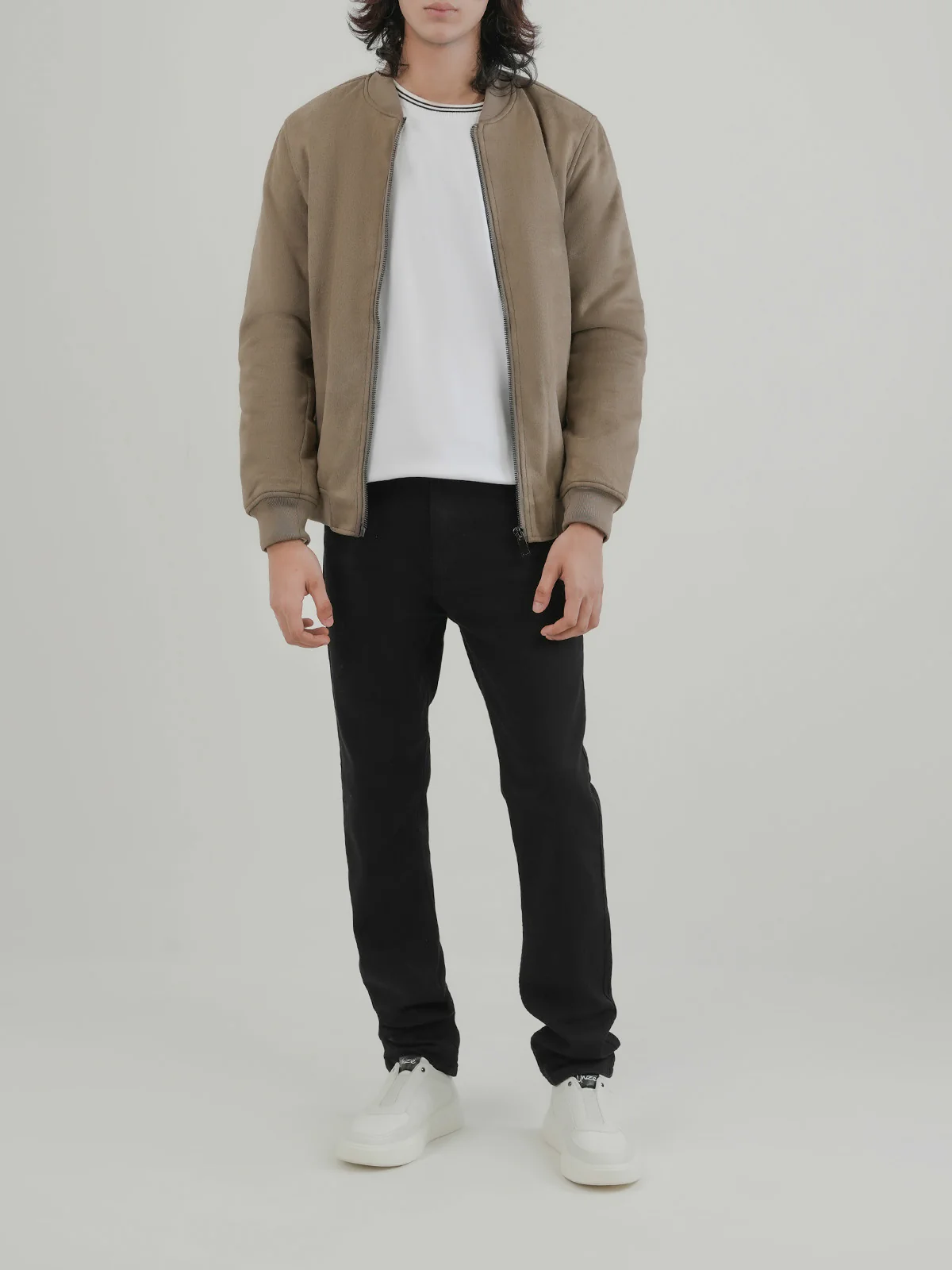 "TEOFILA" Suede Regular Fit Jacket - Image 2