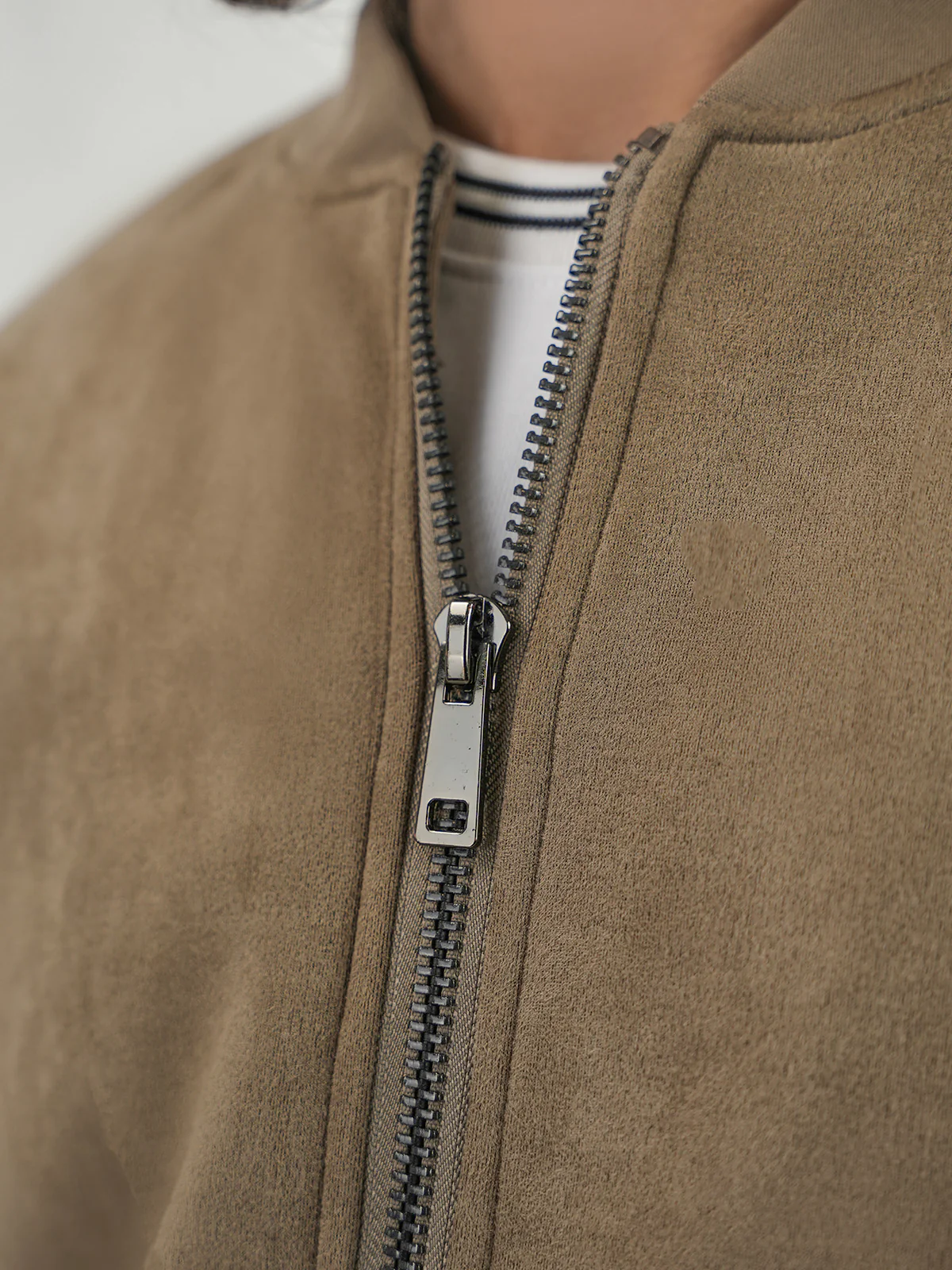 "TEOFILA" Suede Regular Fit Jacket - Image 5