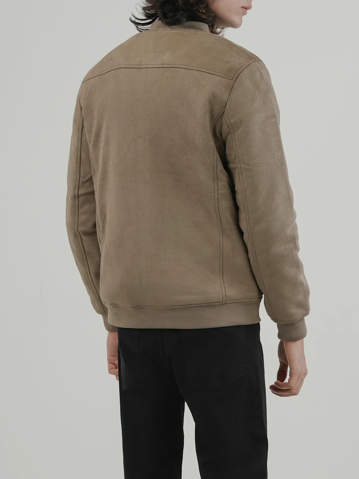"TEOFILA" Suede Regular Fit Jacket - Image 6