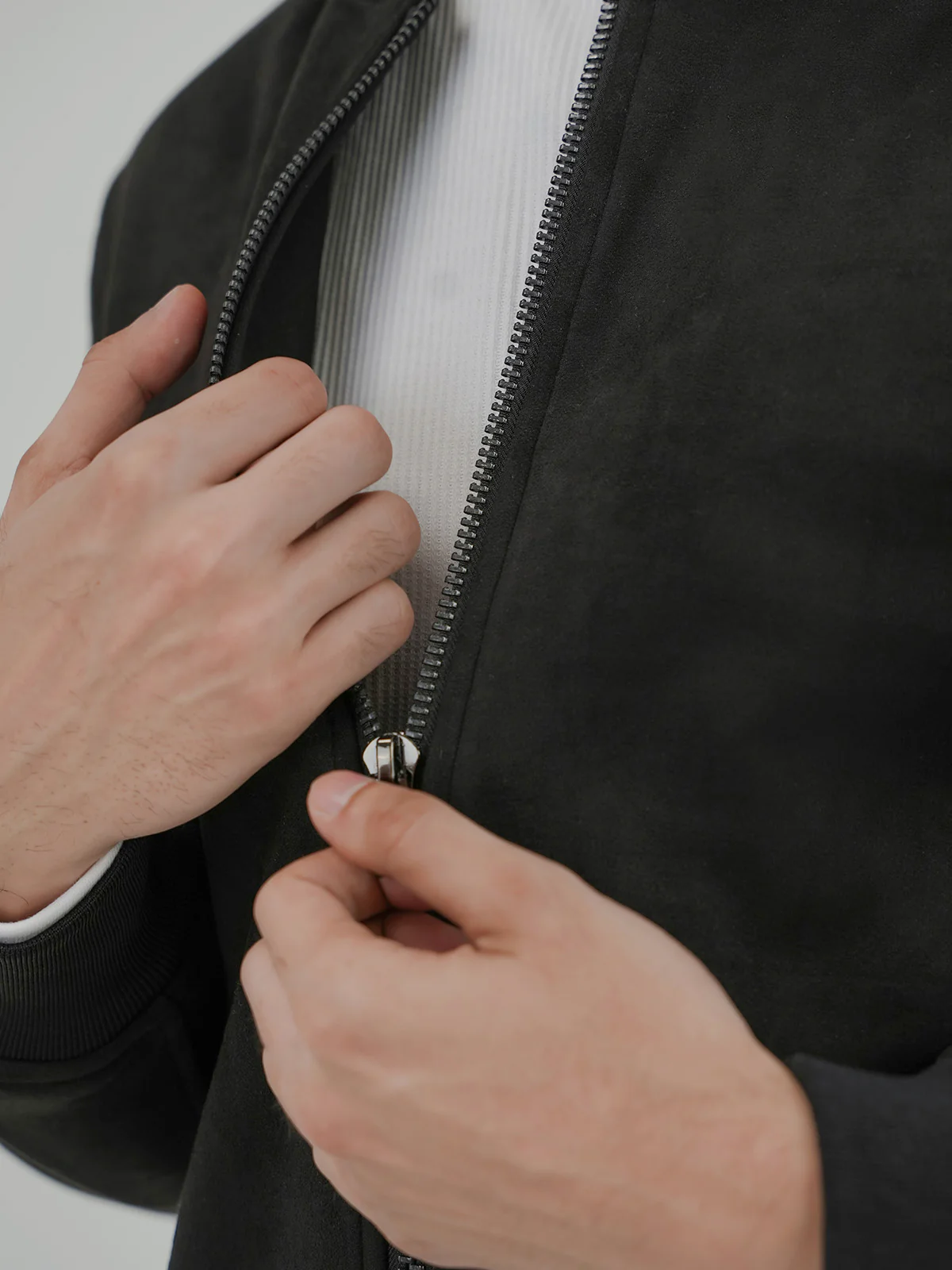 "TEOFILA" Suede Regular Fit Jacket - Image 4