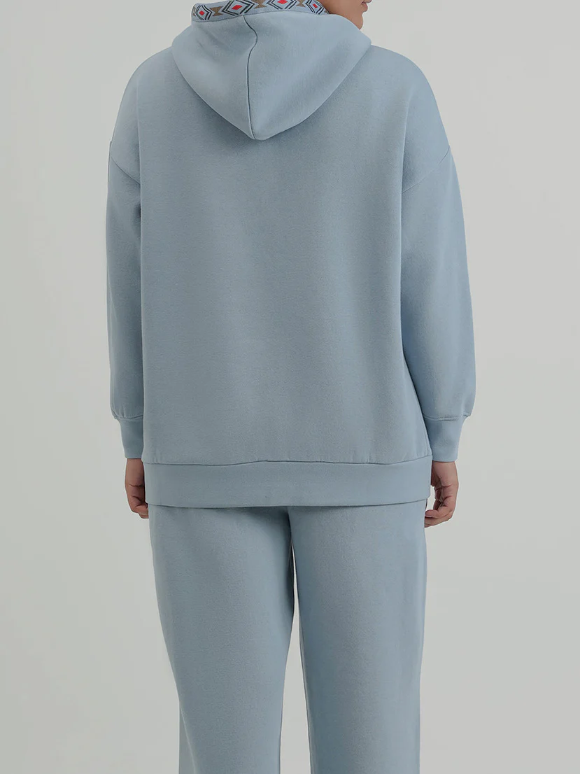 "TIDAM" Warm Graphic Fleece Hoodie - Image 7