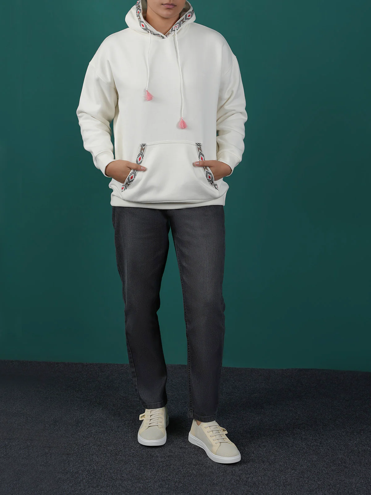 "TIDAM" Warm Graphic Fleece Hoodie - Image 2