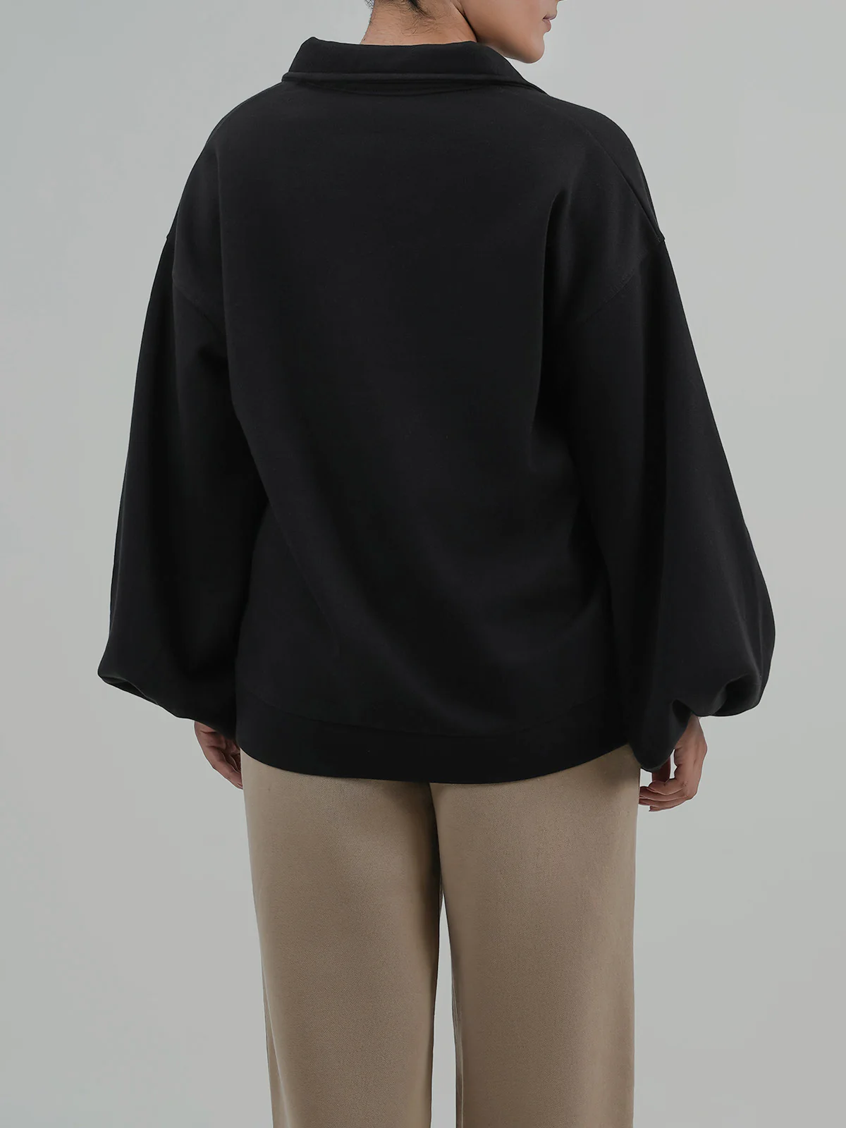 "VENYA" Classic Basic Fleece Sweatshirt - Image 7