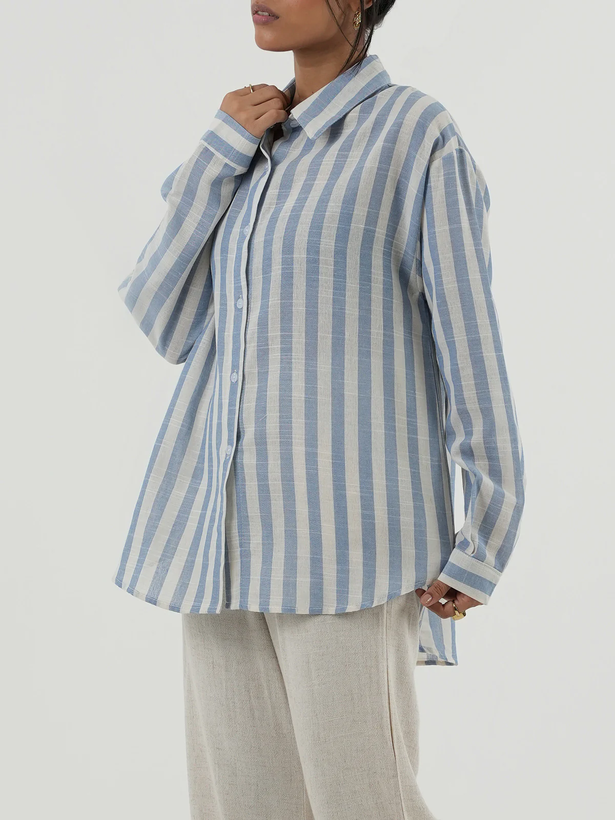 "VERDI" Regular Fit Cotton Top - Image 3