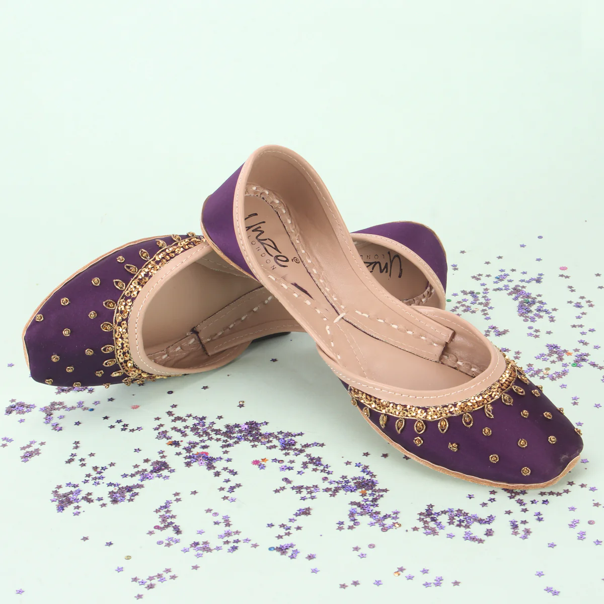 Women "ACHIM" Leather Embellished Khussa - Image 6