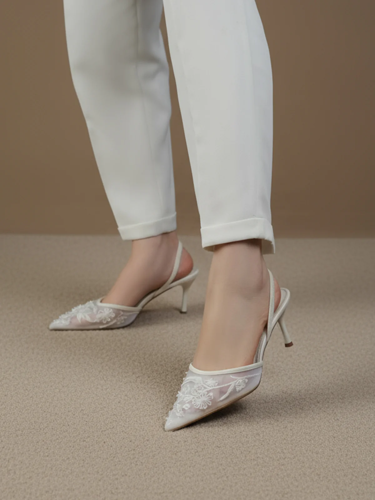 Women "ADAYA" Pointed-Toe Heel Sandals - Image 10