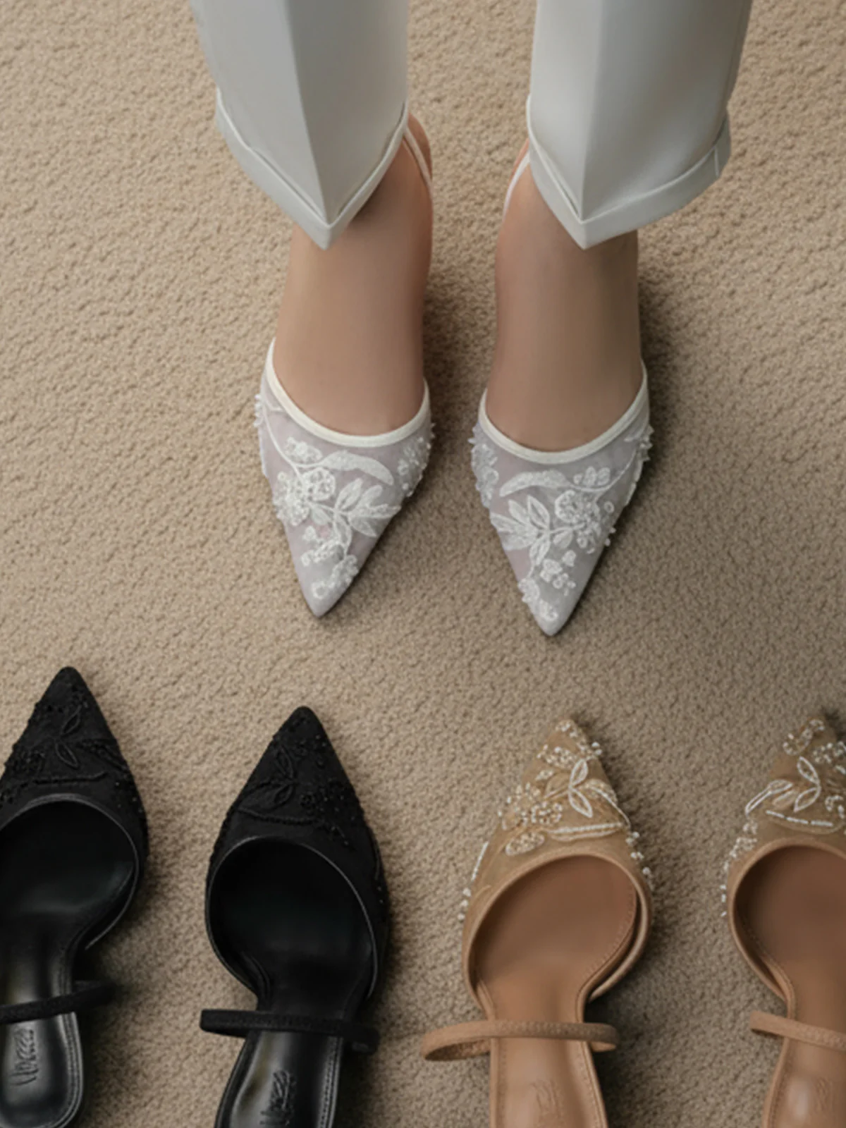 Women "ADAYA" Pointed-Toe Heel Sandals - Image 11
