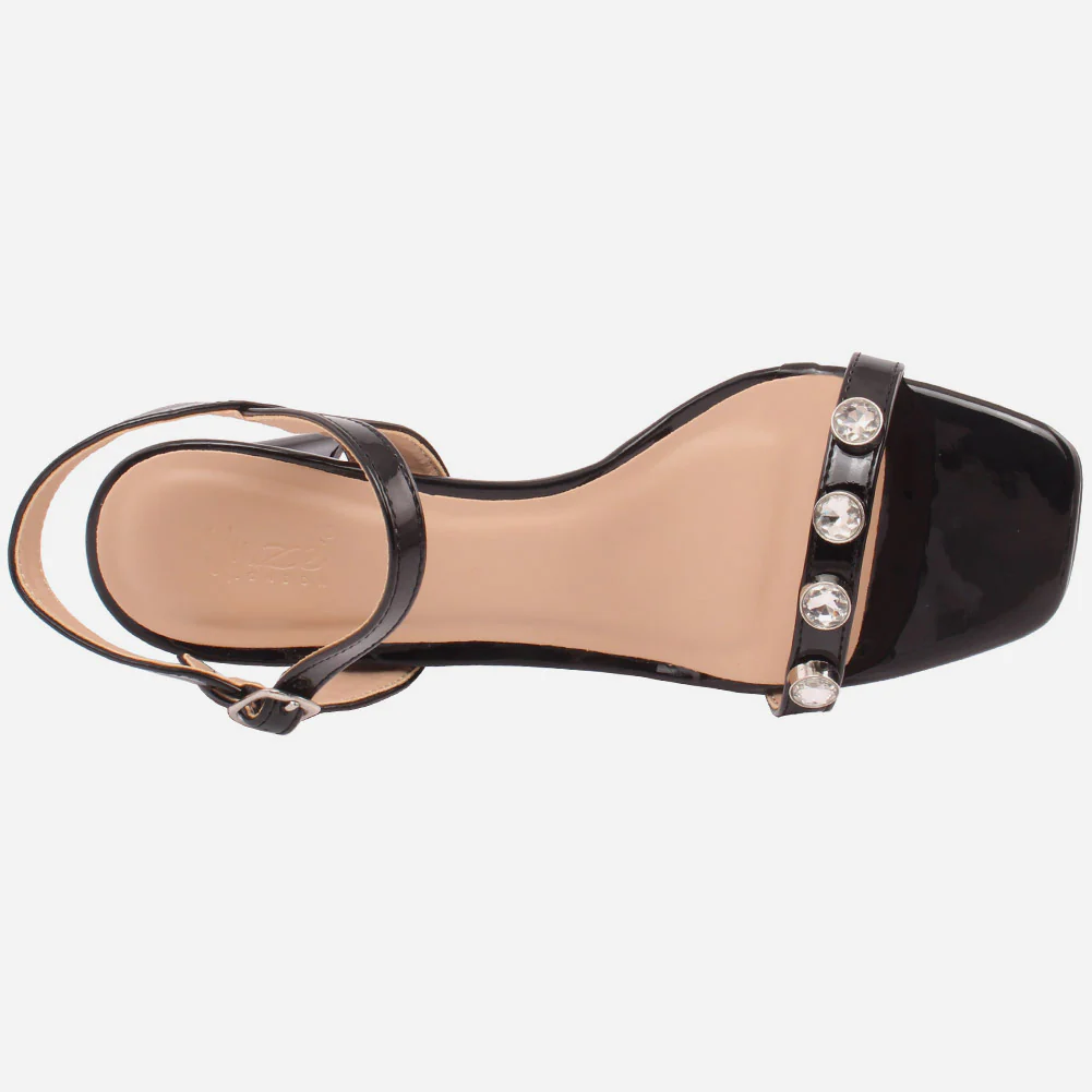 Women "ADRIANA" Simple and Strappy Block Heel Sandals - Image 4