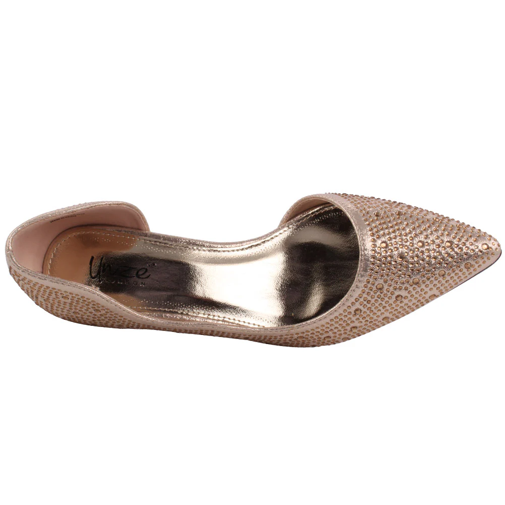 Women ‘Agnis’ D’orsay Pointy Wedding, Bridal Court Shoes - Image 4