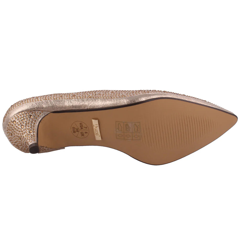 Women ‘Agnis’ D’orsay Pointy Wedding, Bridal Court Shoes - Image 5