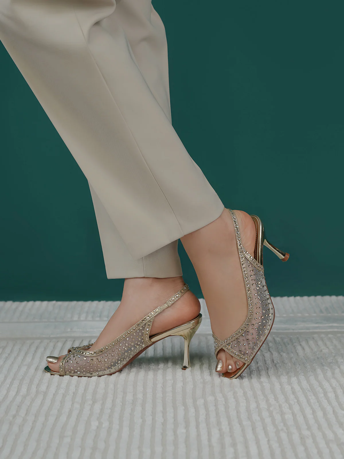 Women "AHUVA" Stylish Open Toe Heel Sandals - Image 10