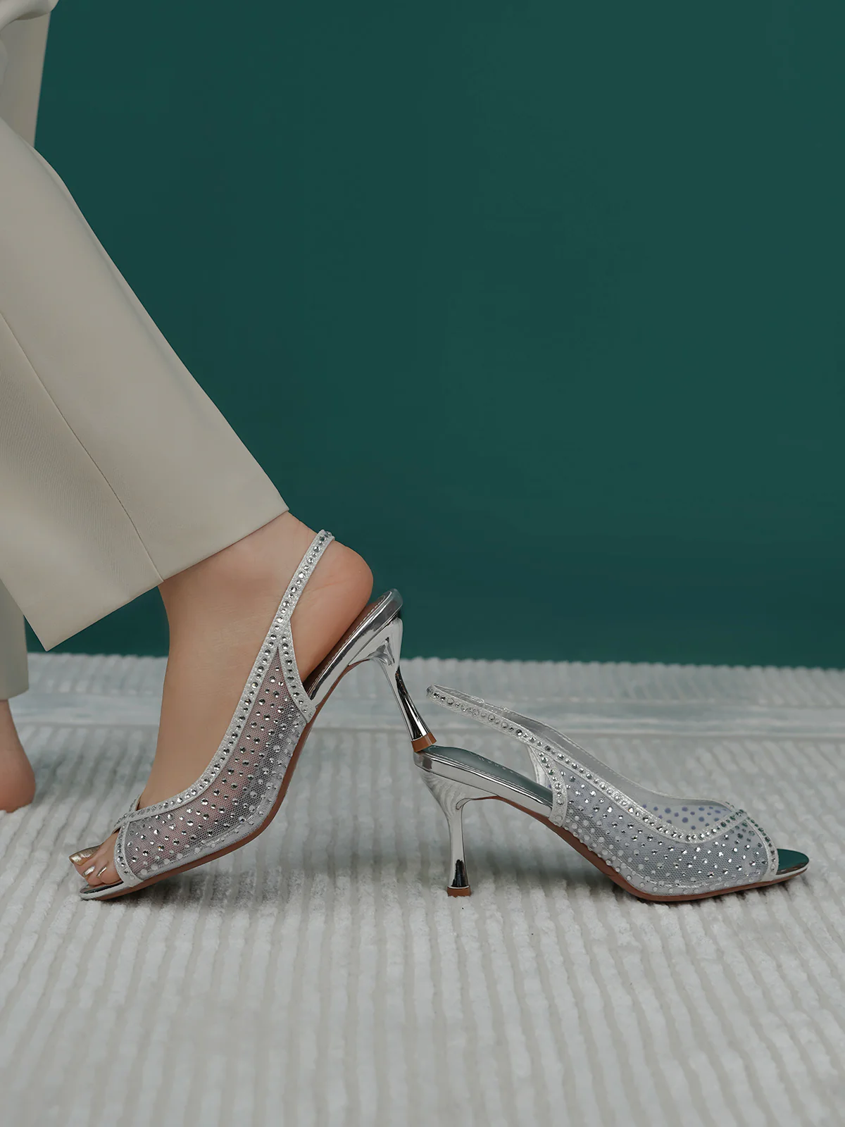 Women "AHUVA" Stylish Open Toe Heel Sandals - Image 10