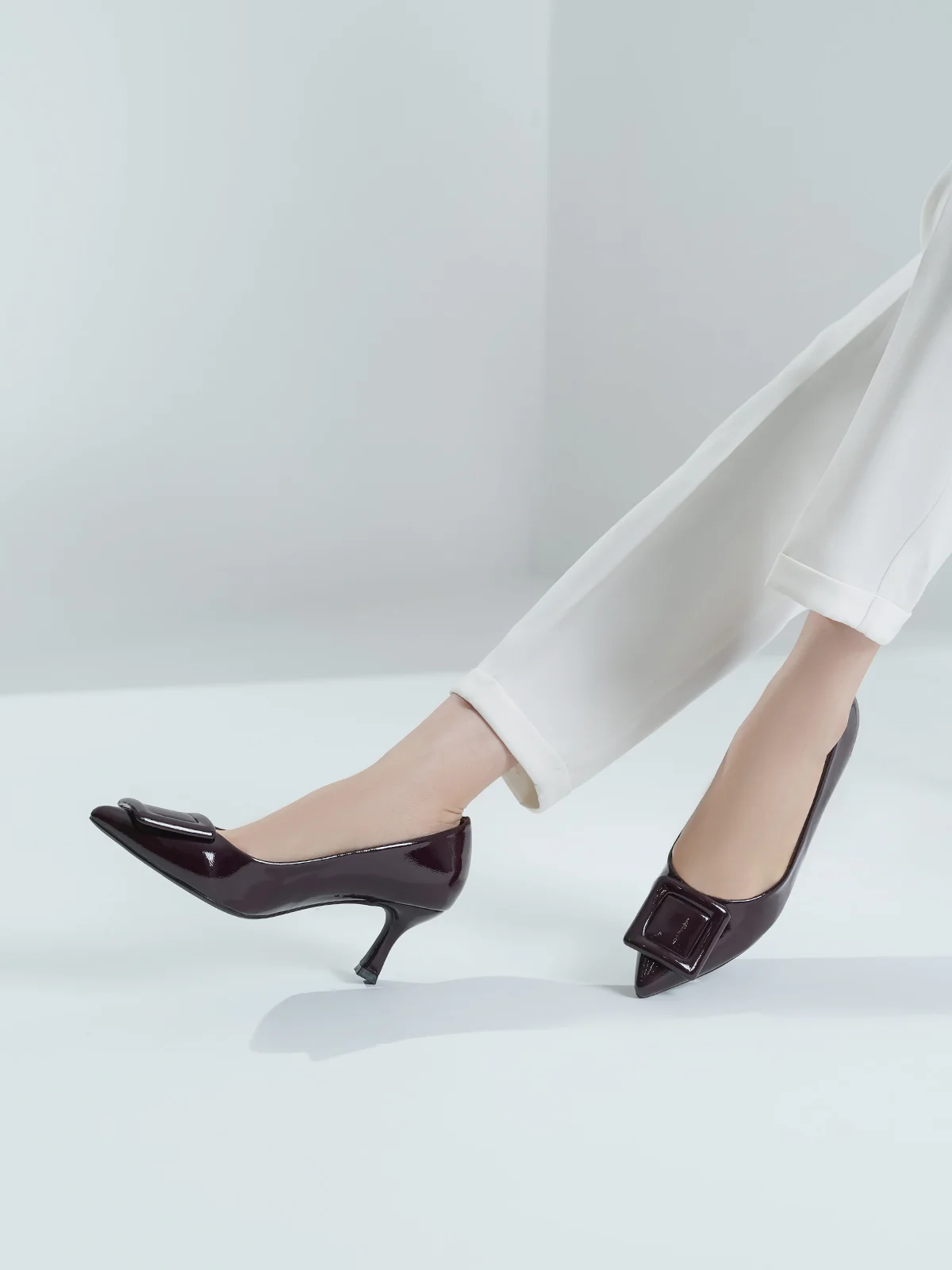 Women "ALESSIO" Buckle Detail Courts - Image 6