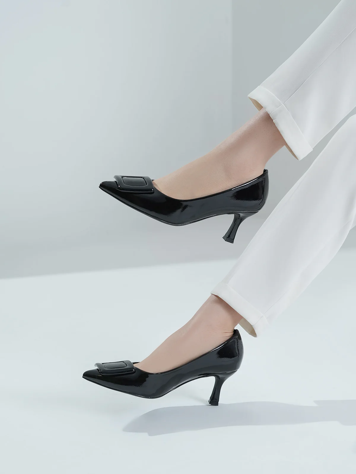Women "ALESSIO" Buckle Detail Courts - Image 6