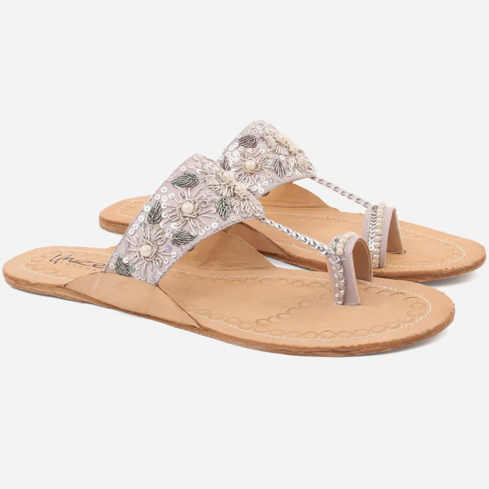 Women "AMADEO" Stylish Kolhapuri Slippers - Image 2
