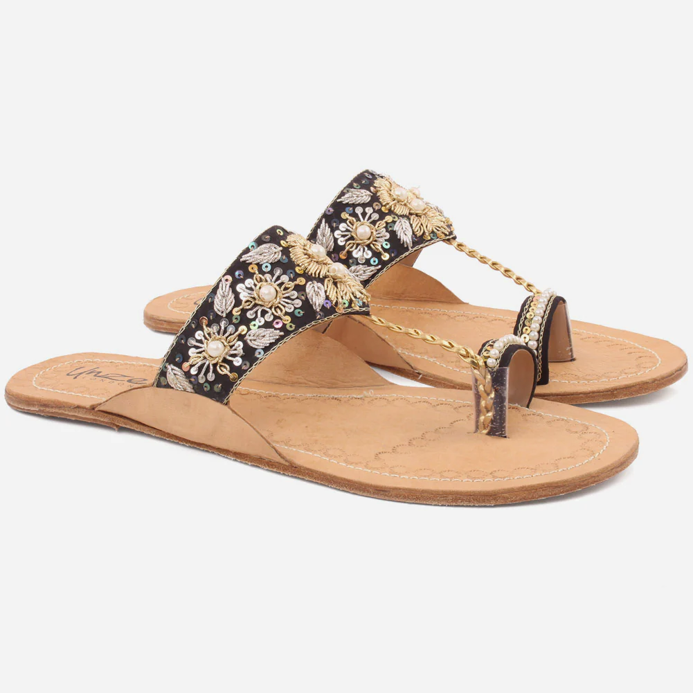 Women "AMADEO" Stylish Kolhapuri Slippers - Image 2