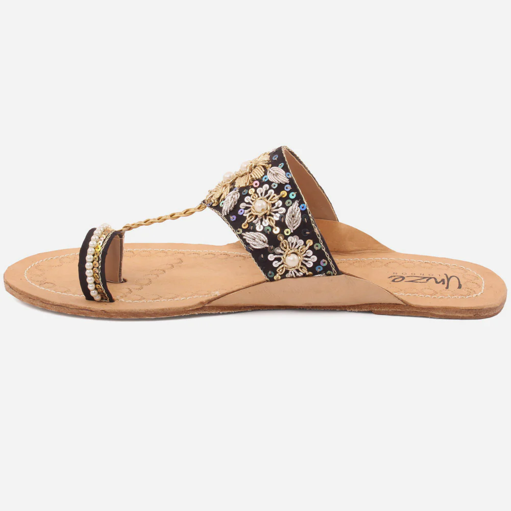 Women "AMADEO" Stylish Kolhapuri Slippers - Image 3