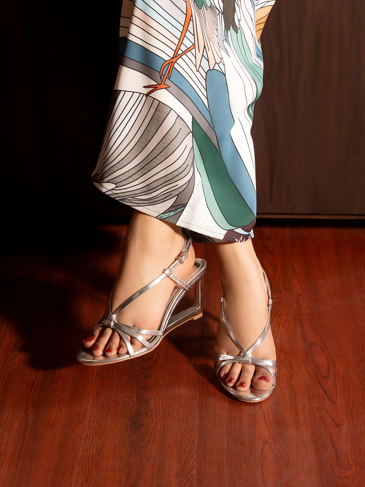 Women "AMALIA" Fancy Wedge Heel Sandals - Image 3