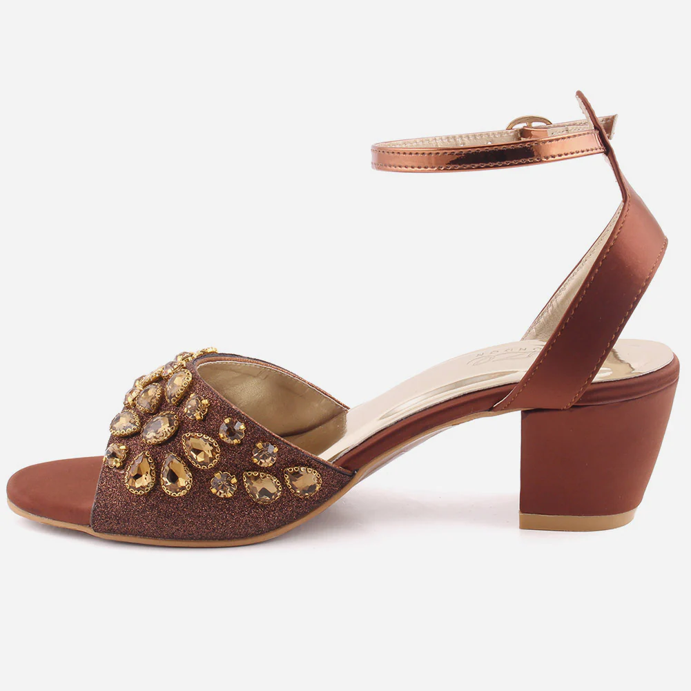 Women "AMELA" Glittering Bridal Sandals - Image 3
