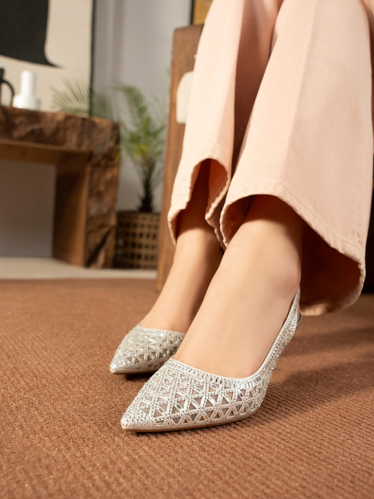 Women "ANNA" Elegant Fancy Heel Sandals - Image 10