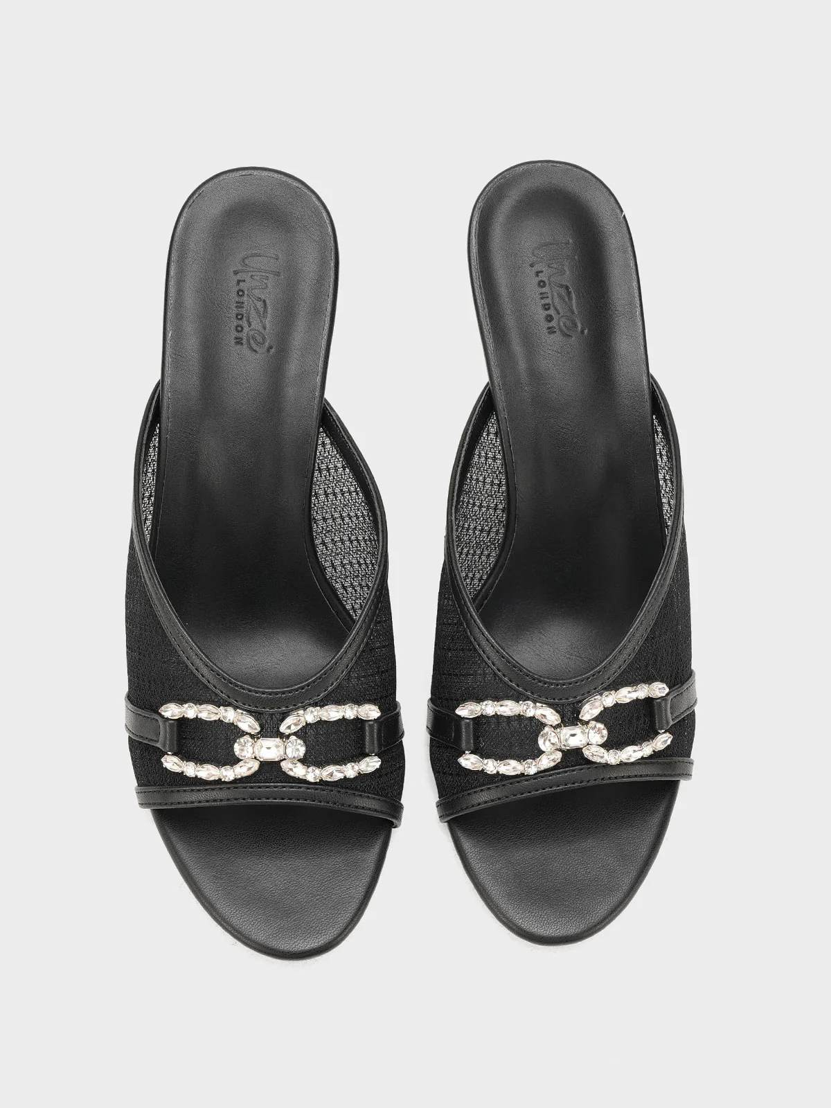 Women "ARELY" Elegant Mesh Heel Sandals - Image 6