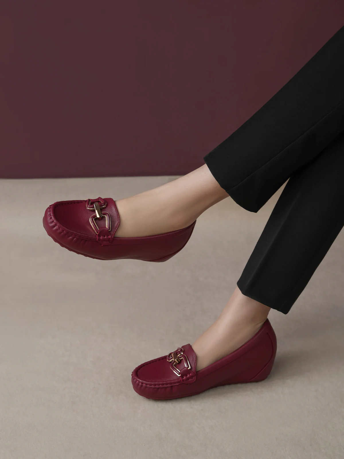 Women "ARETHA" Wedge Style Moccasins - Image 10