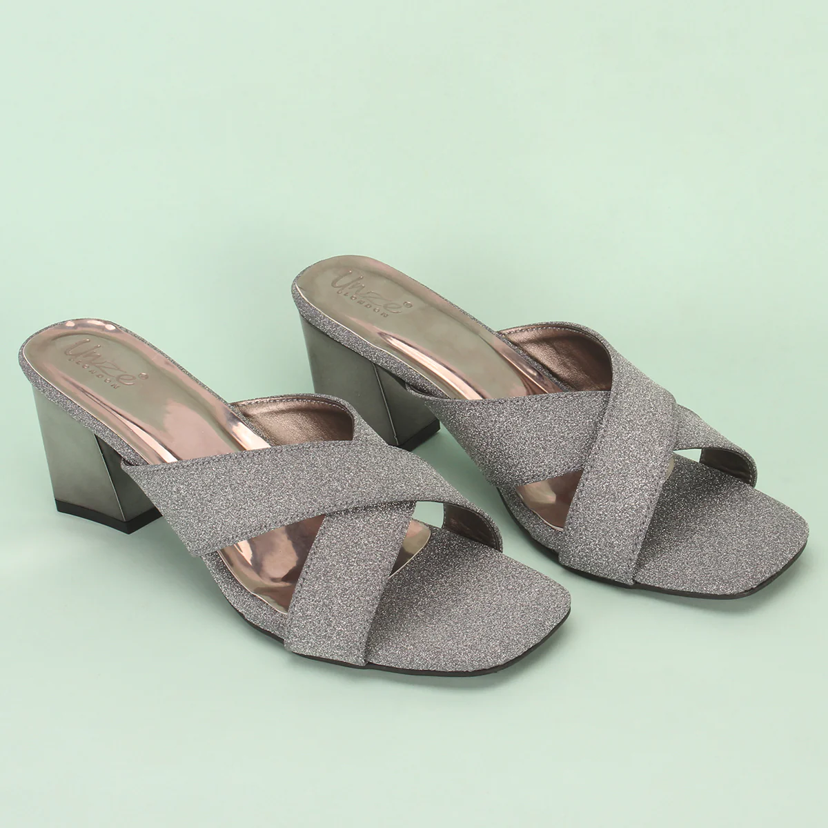 Women "ARIA" Block Heel Slip On Sandals - Image 6