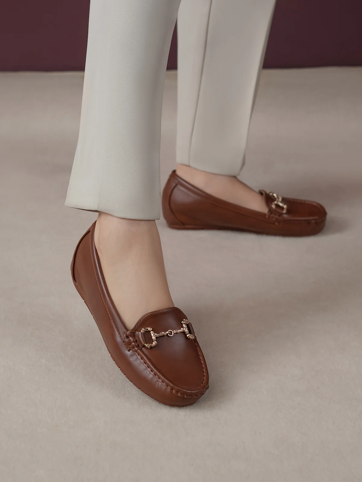 Women "ARICIN" Medium Heel Moccasins