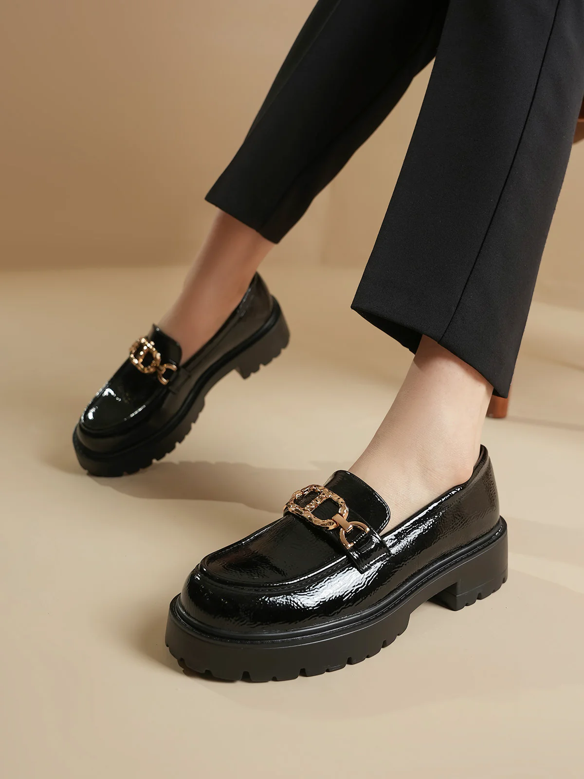Women "ARISTOS" Stylish Buckle Loafers