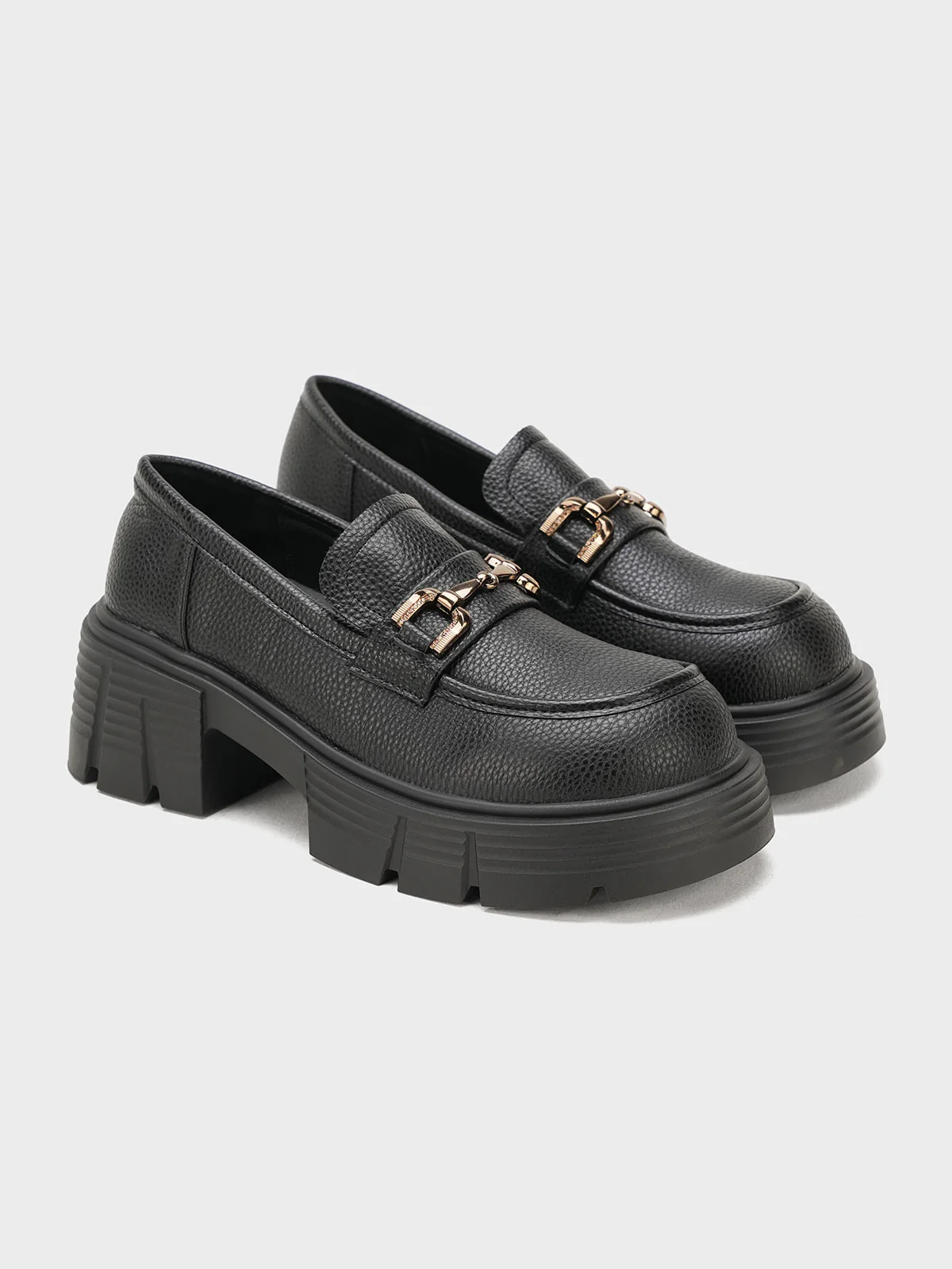 Women "ARNULF" Classic Metallic Buckle Loafers - Image 4